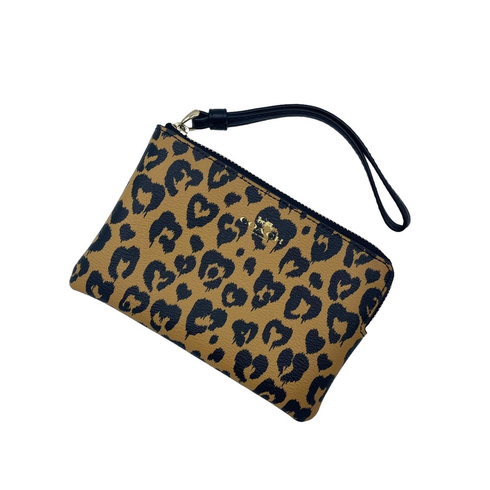 Coach Animal Print Mini Wristlet
